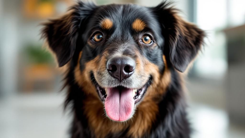 A close-up photo of a severe, felt-like mat pulled slightly away from a dog's sk
