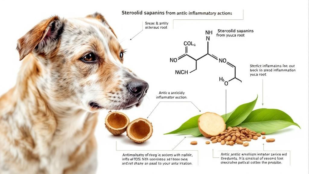 A detailed, illustrative diagram showing molecular structures of steroidal sapon
