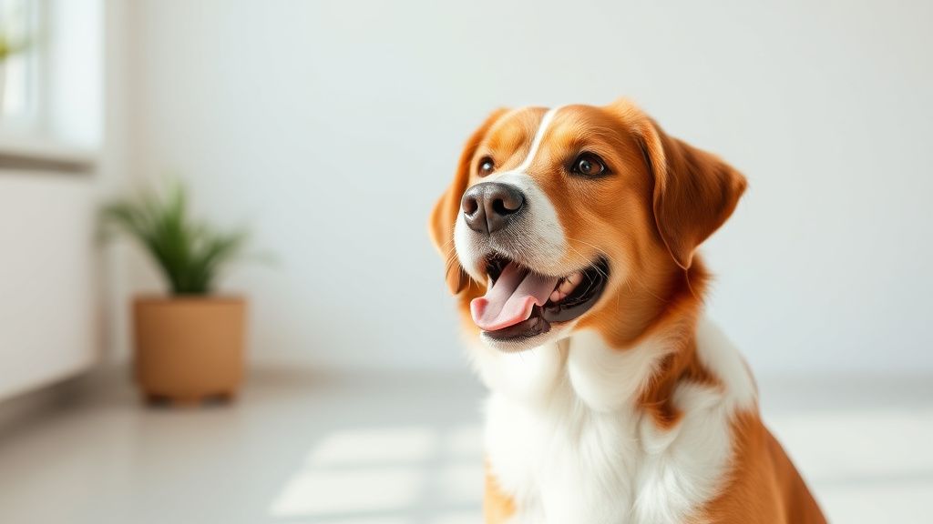 A clean, professional photo inside a modern pet grooming salon, showing a groome