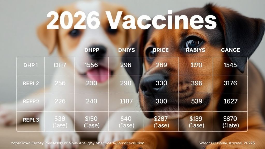 A clear, modern infographic showing a breakdown of 2026 vaccine prices with icon