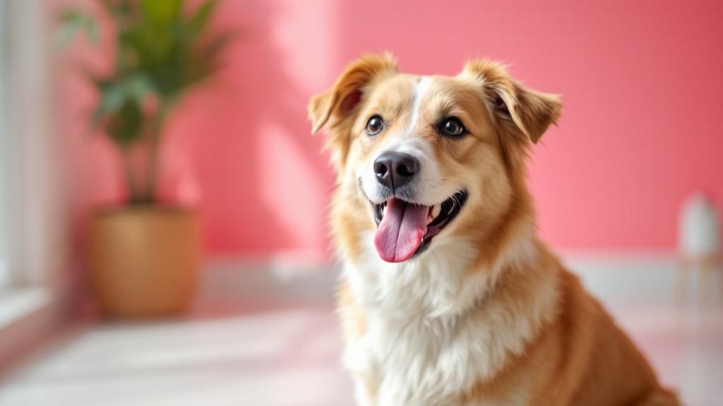A close-up photo of a person's hand gently stroking a dog's head, showing a mome