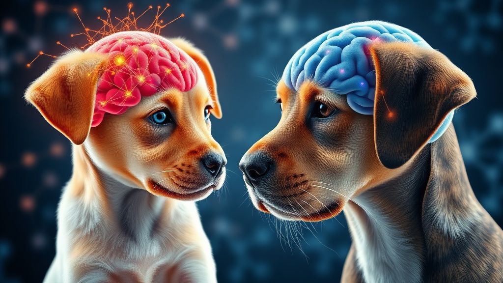 A close-up, side-by-side illustration showing the vibrant neural connections in