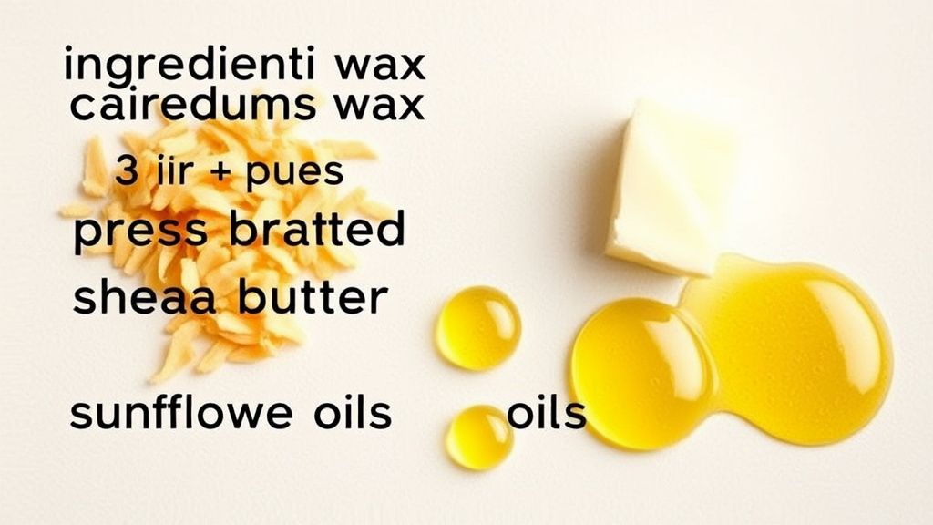 A close-up, visually rich photo showing the individual ingredients listed: a sma