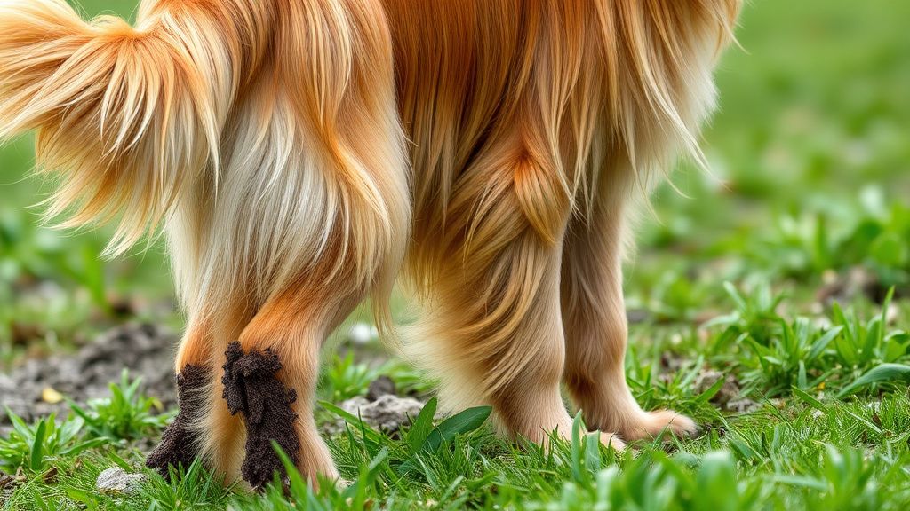 A long-haired dog, like a <a href=