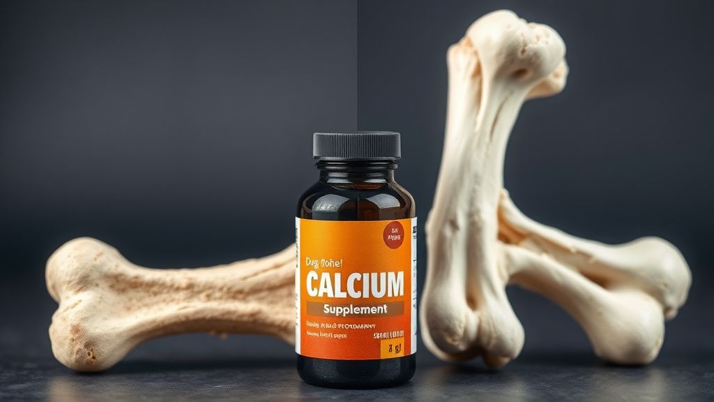 A split image showing a healthy, strong dog bone on one side and a brittle, weak